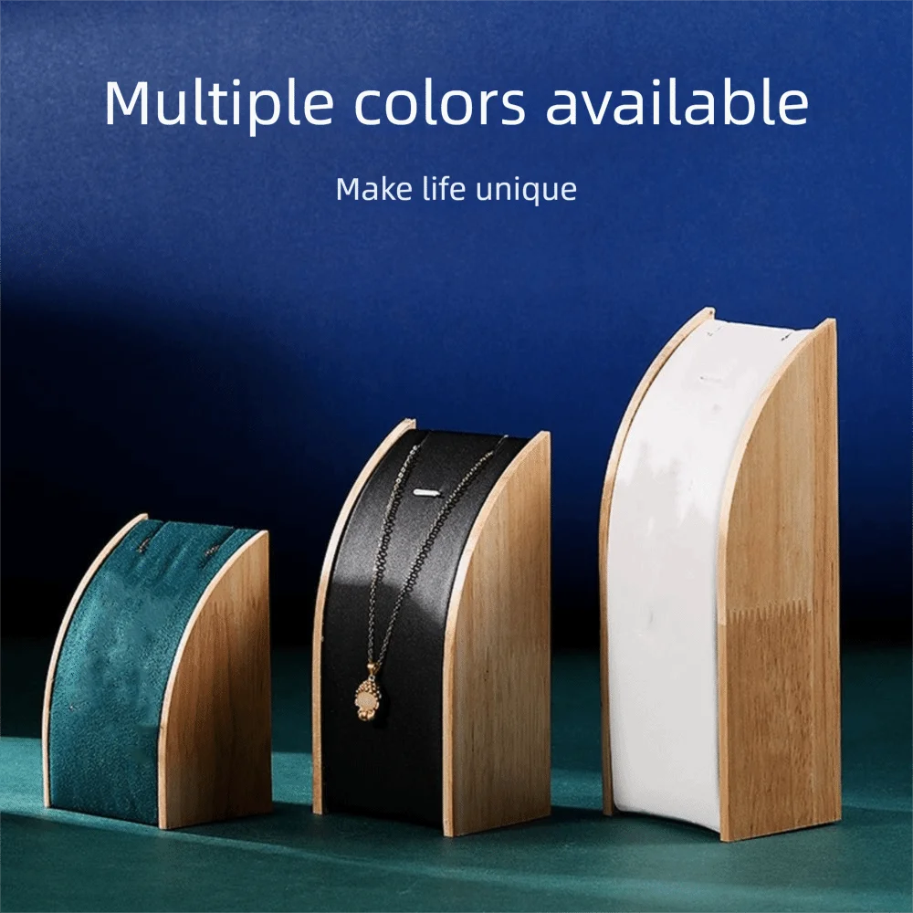 High Quality Wooden Display Stand Portable Curved Jewelry Storage Rack Multifunctional Counter Display Props