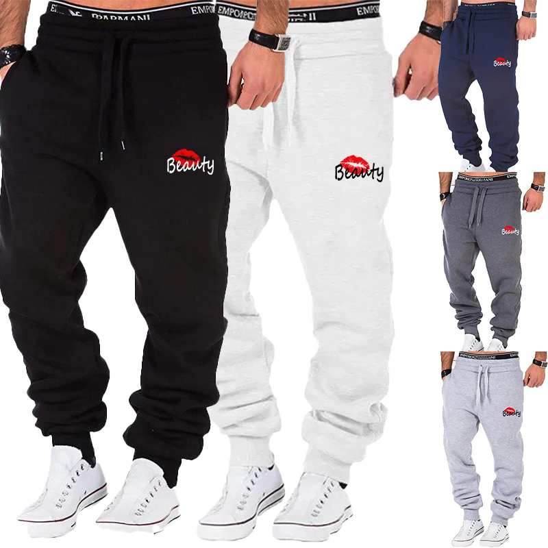 

Hot selling classic jogging pants sports pants men's casual outdoor sports running pants printed solid color sports pants