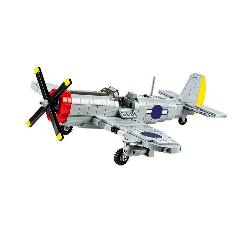 P-47 American Fighter-Bomber Model MOC Building Bricks War Equipment Modular Technology Gifts Holiday Assemble Children Toy Suit
