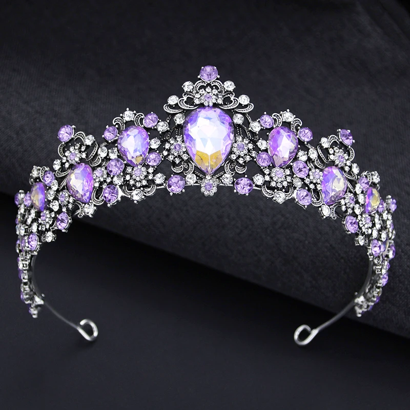 

Baroque Big Water drop Tiara For Women Wedding Crown Birthday Party Elegant Crown Bridal Hair Jewelry Accessories