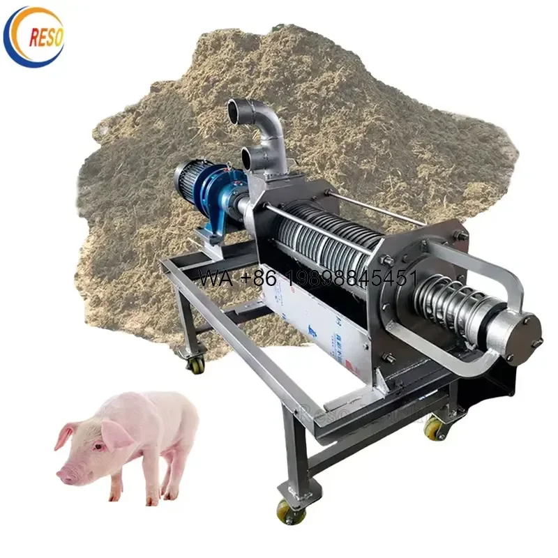 Wmwmnu Farm Automatic Screw Press Animal Sludge Solid Liquid Separator for Pig Horse Cow Dung Chicken Manure Dewatering