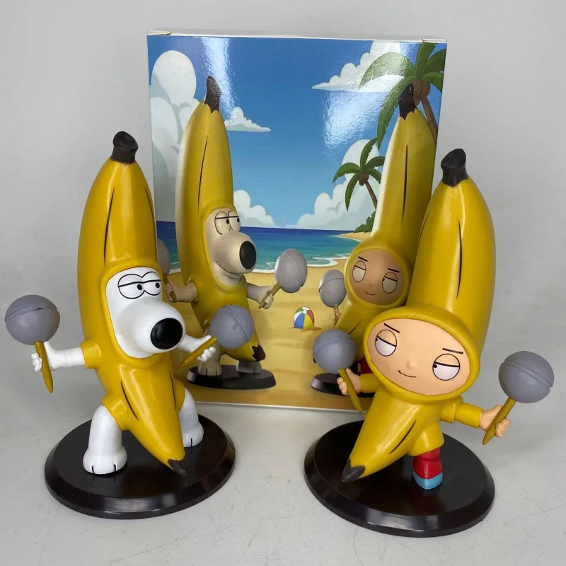 

Banana Dog Figure Banana Stewie Figure Anime Collectible Toy Pvc Desktop Ornament Pc Case Decoration Desk Decor For Anime Fans