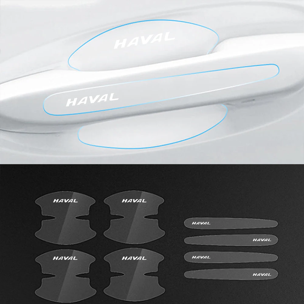 8pcs Car Door Bowl Anti-scratch Sticker Clear Door Bowl Handle Protection Sticker For Haval F7 H6 F7x H2 H3 H5 H7 H8 H9