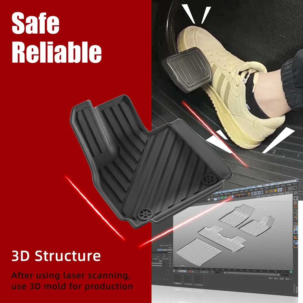 3D TPE Car Floor Mat for Porsche Macan S T GTS 2014-2026 Waterproof Car Mat Coil Carpet view 2