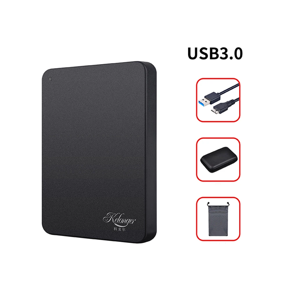 Disco rigido Mobile USB 3.0 250GB 320GB 500GB 1TB dispositivi di archiviazione HDD compatibili per disco rigido esterno portatile WIN & MAC da 2.5