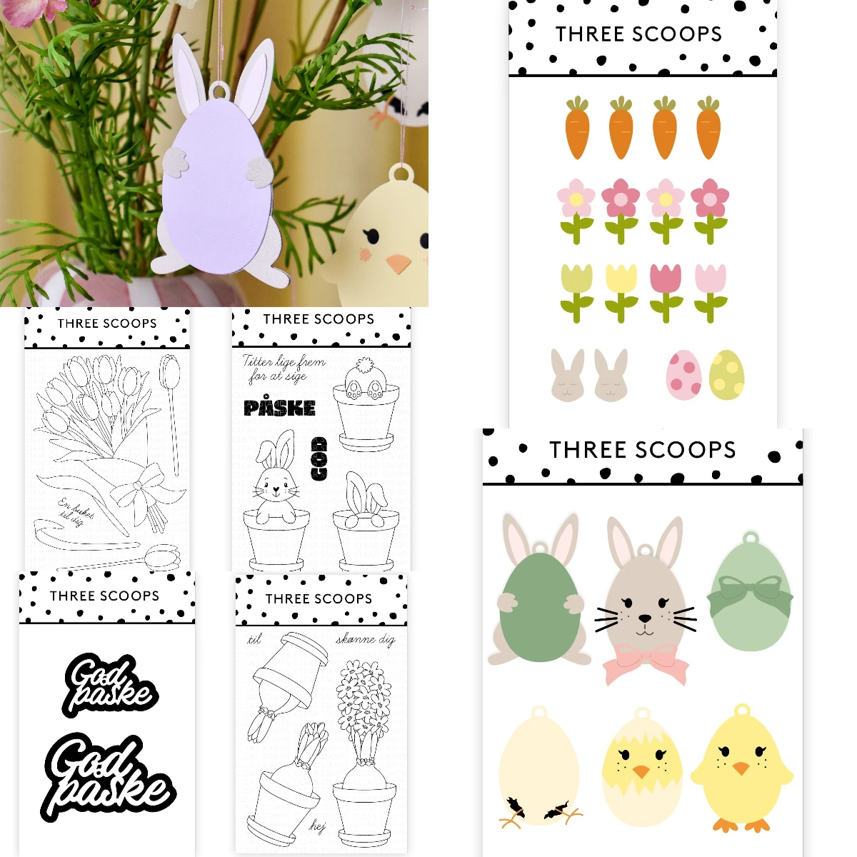 Scattered Tulips Stamps 2026 NEW Cutting Dies Scrapbook Diary Decoration Stencil Embossing Template DIY Greeting Card Handmade
