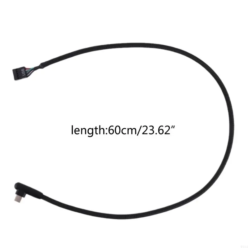 W91A Motherboard USB 9Pin Typ-C-Kabel Typec-Ellbogendaten Kabel gewebtes Netzkabel 60 Anti-Interferenz-Abschirmung