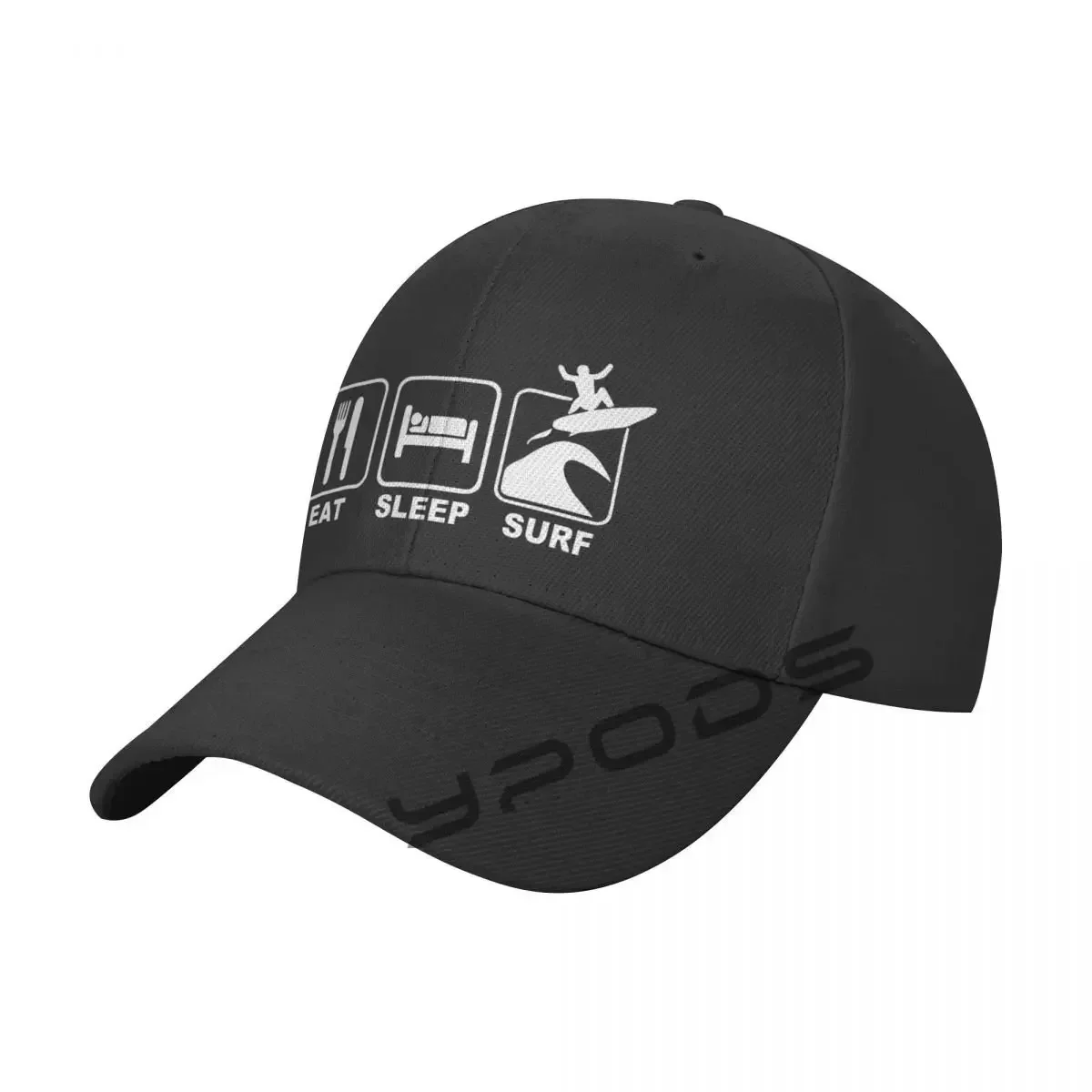 

Eat Sleep Surf Baseball Cap for Men Women Classic Dad Hat Plain Cap Low Profile