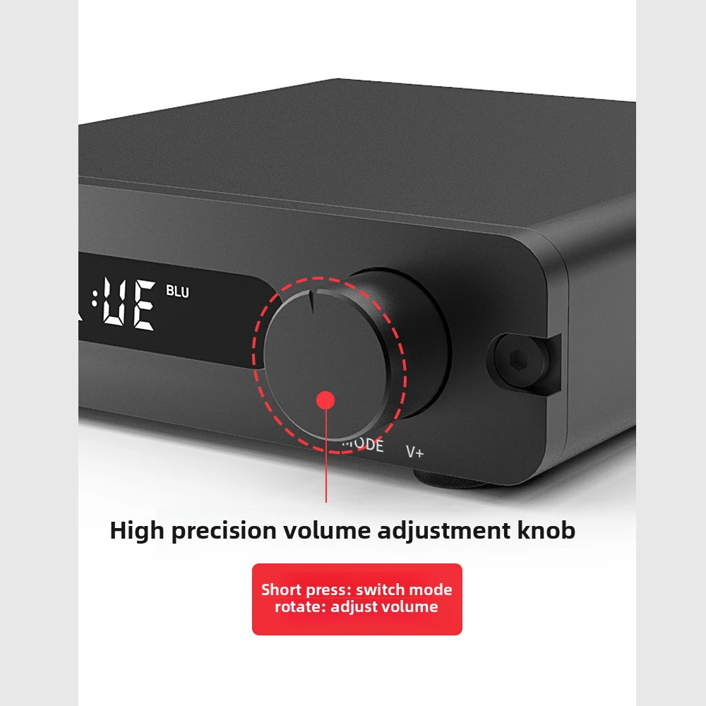 USB Digital Amplifier, Home Bluetooth High-Power Amplifier Bluetooth 5.0 LDAC Audio Decoder High Power Fiber Coaxial Audio Input