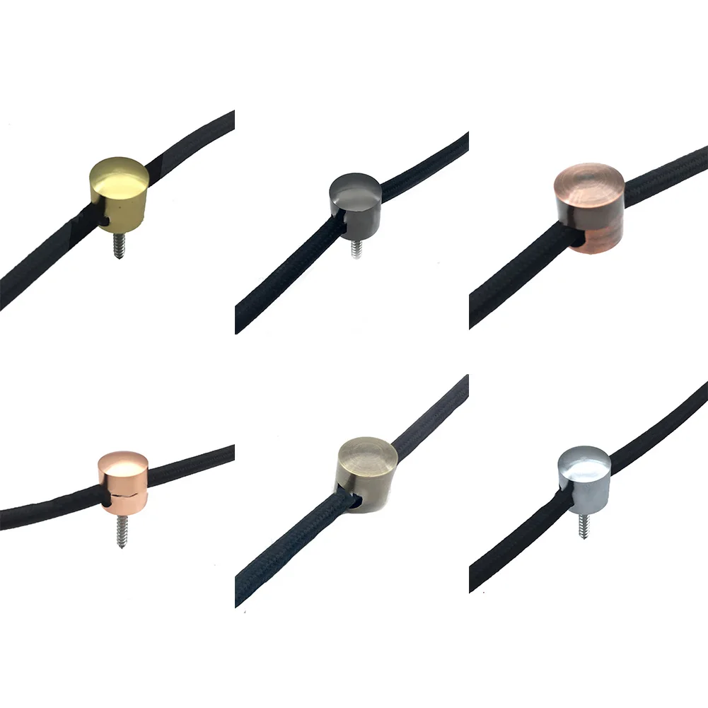 3pcs DIY Pendant Light Cable Cord Hook Metal Cord Holder Cable Anchors Wire Organizer Hanging Lighting Fixture Base Accessories
