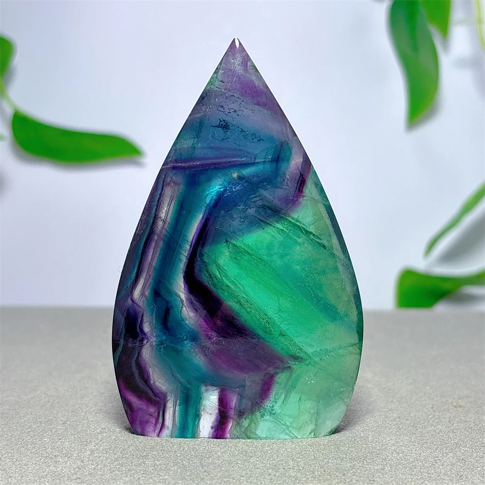 Rainbow Fluorite Free Form Crystal Natural Stone Quartz Minerals Home Decoritems Reiki Gifts Energy Healing Luck Love Garden