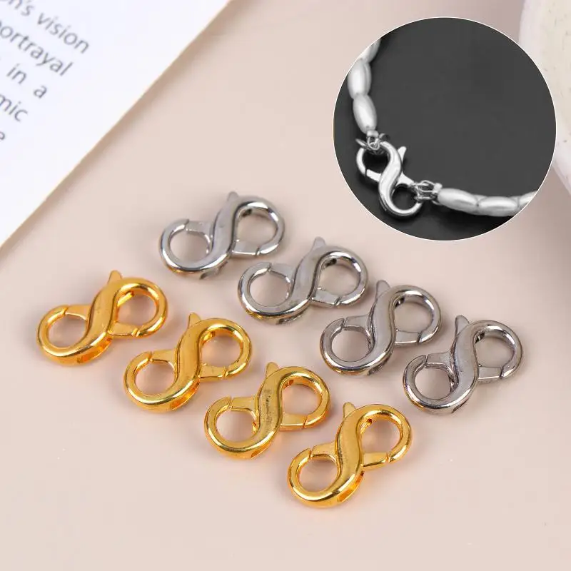Sturdy Lobster Clasp Figure Eight Connector for Keyring Jewelry DIY Secure Accessories for Handmade Crafts