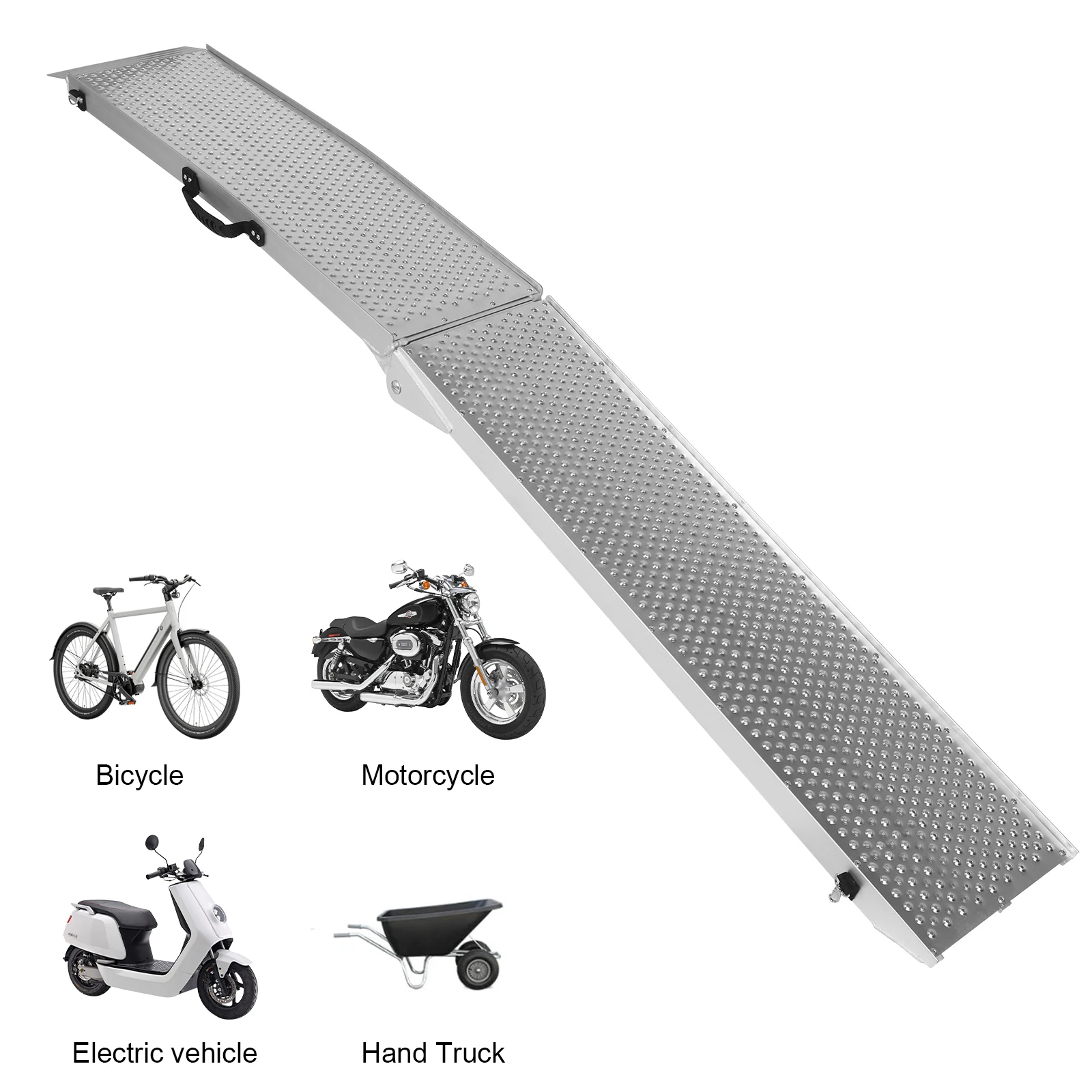 

2Pcs 85inch Anti-Slip Ramps with Handle Foldable Truck Loading Ramps for Motorcycles Lawn Mowers UTVs and More