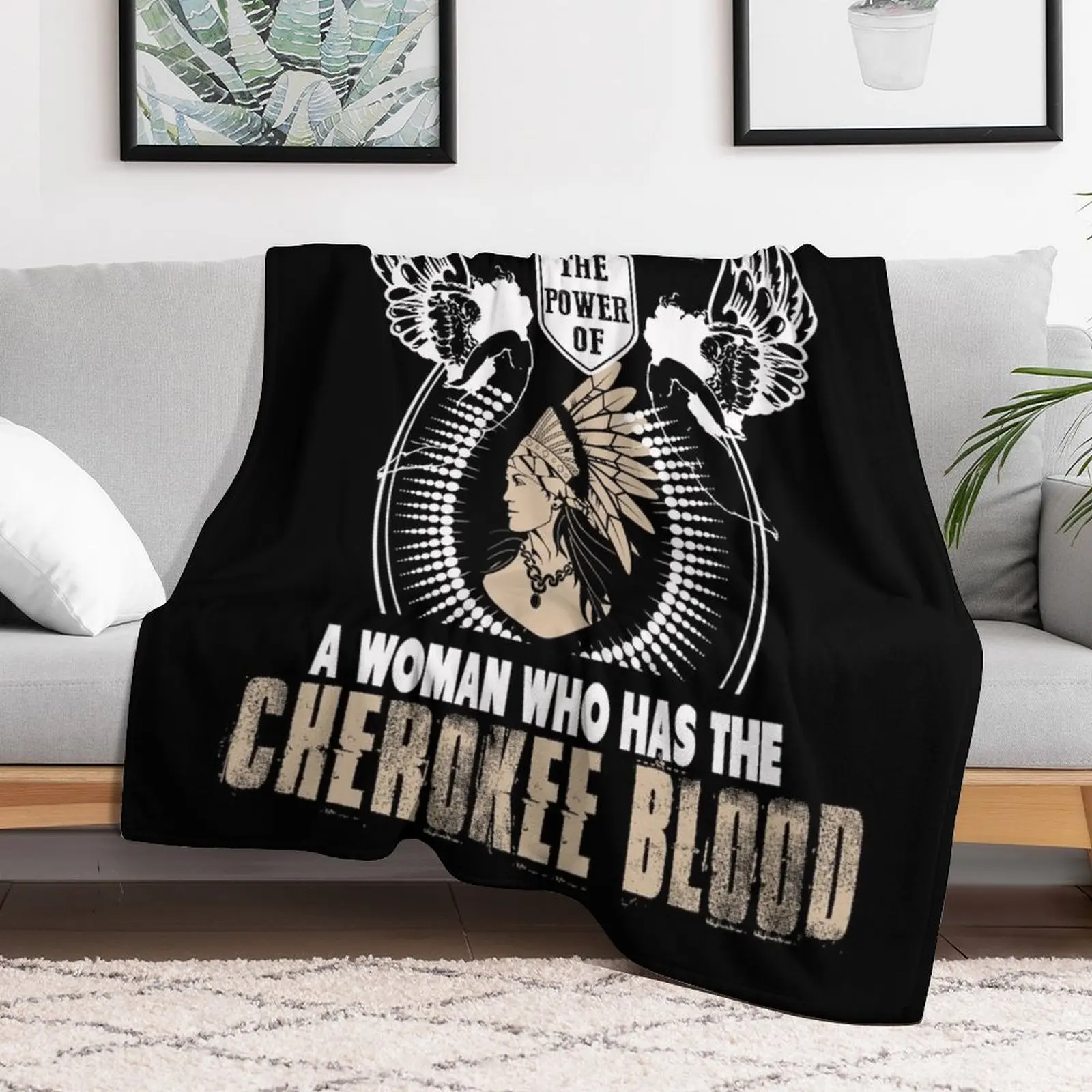 Cherokee Blood Throw Blanket Personalized Gift Hairys Blankets For Bed Heavy Blankets