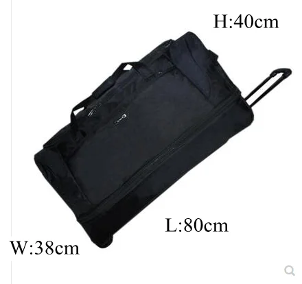 90L Large Capacity 34 Inch Men Travel trolley bags oxford Rolling Luggage bags wheeled bag Travel trolley bag 2 Wheels suitcase