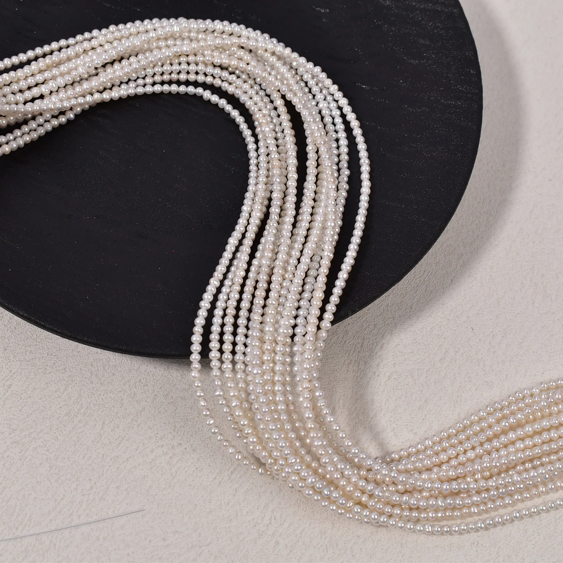 Natural Freshwater Pearl High-Luster1.8-2.5-3-4mm Loose Beads for Jewelry Making DIY Necklace Bracelet Earrings Accessory Women