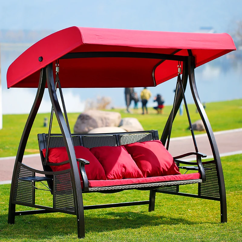 

Swing Outdoor Courtyard Double Hanging Basket Indoor Outdoor Balcony Chair Rocking Chair Red