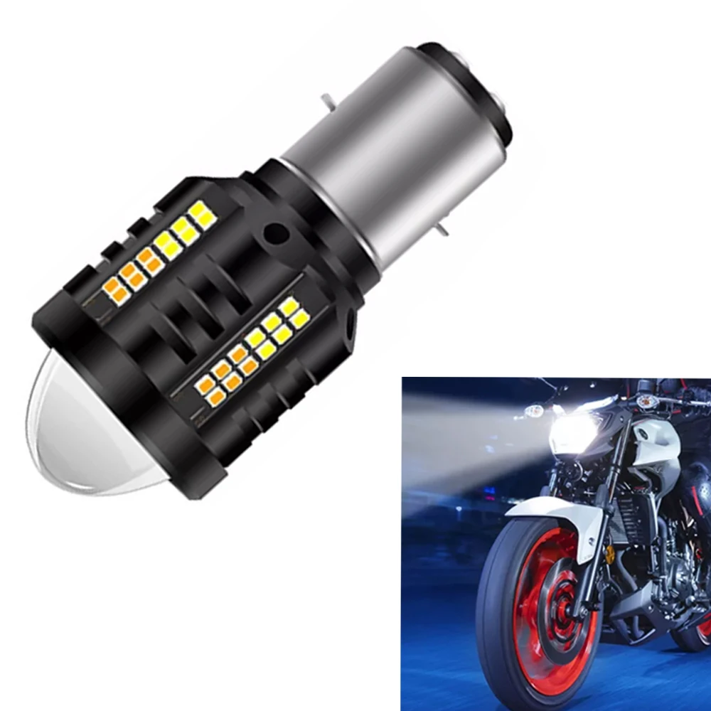 

New Alloy Universal Led Headlight 15W BA20D LED spotlight White/Yellow Light waterproof LED headlight