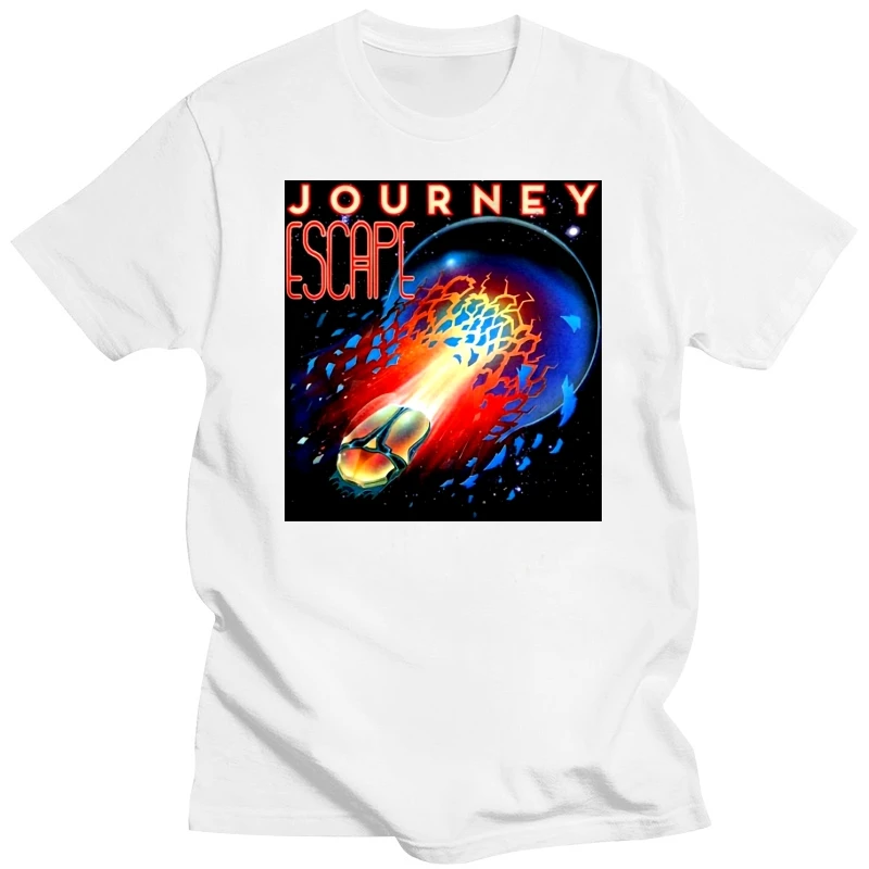 Journey Mens Music Steve Perry T-Shirt ESCAPE TOUR Black Cotton Sizes SM - 5XL