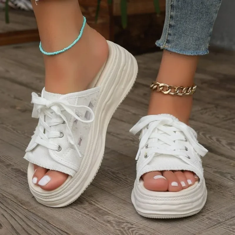 Wome's Slippers Fashion Casual Sport Slippers Outdoor Non Slip Platform Slippers Summer Open-toe Beach Slipper Sandalias Mujer