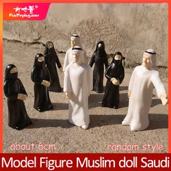 Modelo figura simulação muçulmano fantoche brinquedo arábia saudita homem modelo material paisagem diy artesanal vilão para 1/64-1/200 escala