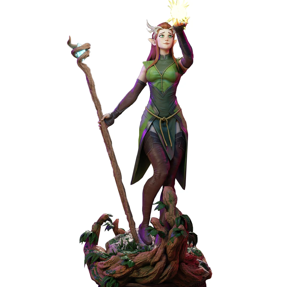 1/18 Groene Salie Miniaturen |   3D-harskit voor hoge detailhandel |   Ongeverfd ambachtelijk verzamelobject |   Fantasie Druid beeldje A974
