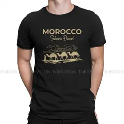Morocco Sahara Desert Classic TShirt For Men Morocco Tops Style T Shirt Comfortable Print Loose Creative Gift