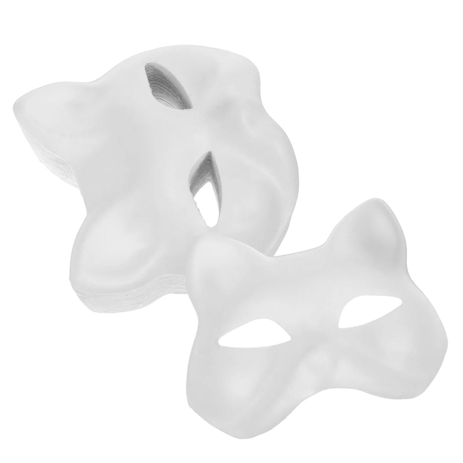 

30Pcs DIY Cat Blank Masks Paper Masquerade Unpainted Masks for Painting Costume Party Prom Halloween Cosplay Masquerade Mask