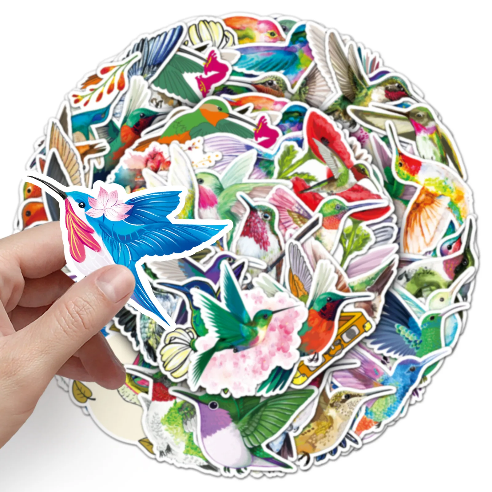 

10/50PCS Cartoon Bird Hummingbird Fun Doodle Decorative Stickers Personalized DIY Pencil Box Scrapbook Bicycle Decal Toy Gifts