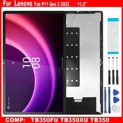 For Lenovo Tab P11 Gen 2 2022 TB350FU TB350XU TB350 LCD Display Touch Screen Digitizer Glass Panel Assembly Replacement