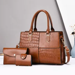 3pcs Women's Bag Set Fashion Trend Female Handbag Totes Crossbody Shoulder Messenger Bag For Shopping Party Date Clutch Purse