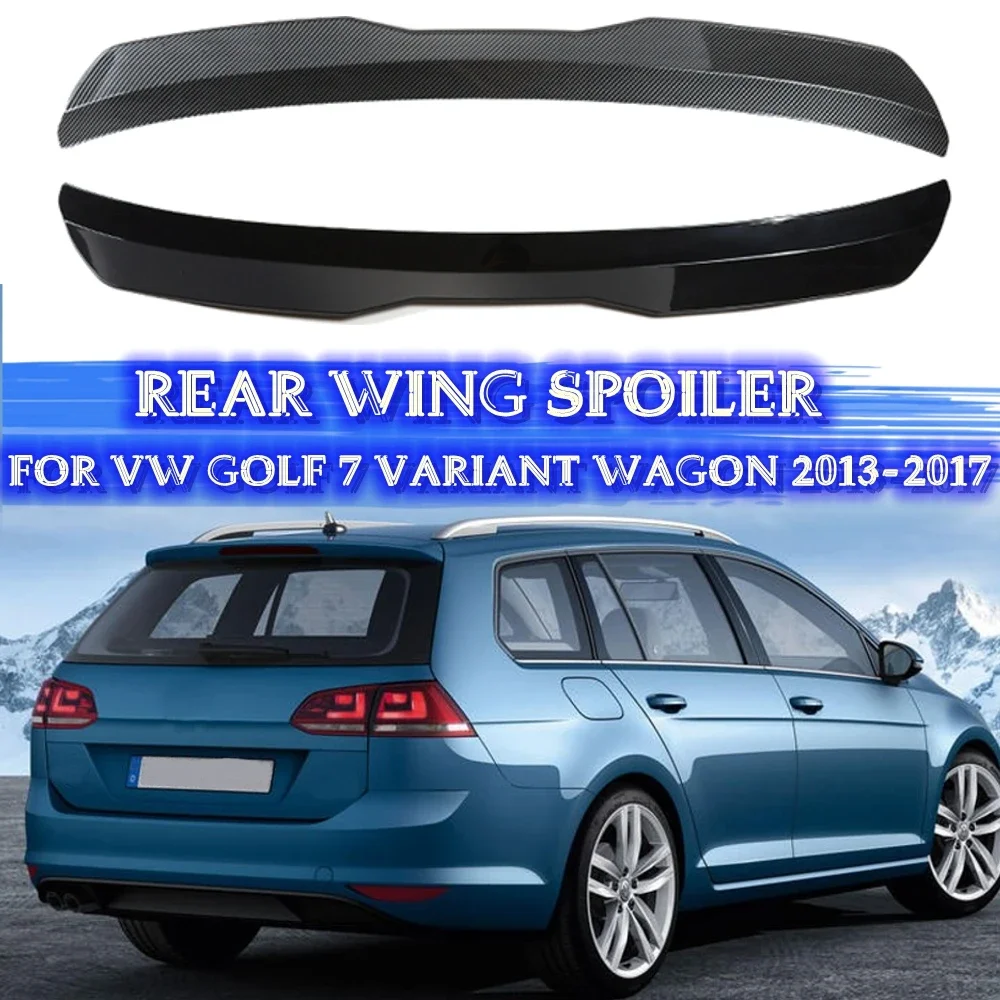 For VW Golf 7 Variant Wagon 2013-2017 Rear Roof Lip Spoiler Window Spoiler Gloss Black ABS Plastic Hatchback Car Rear Trunk Wing