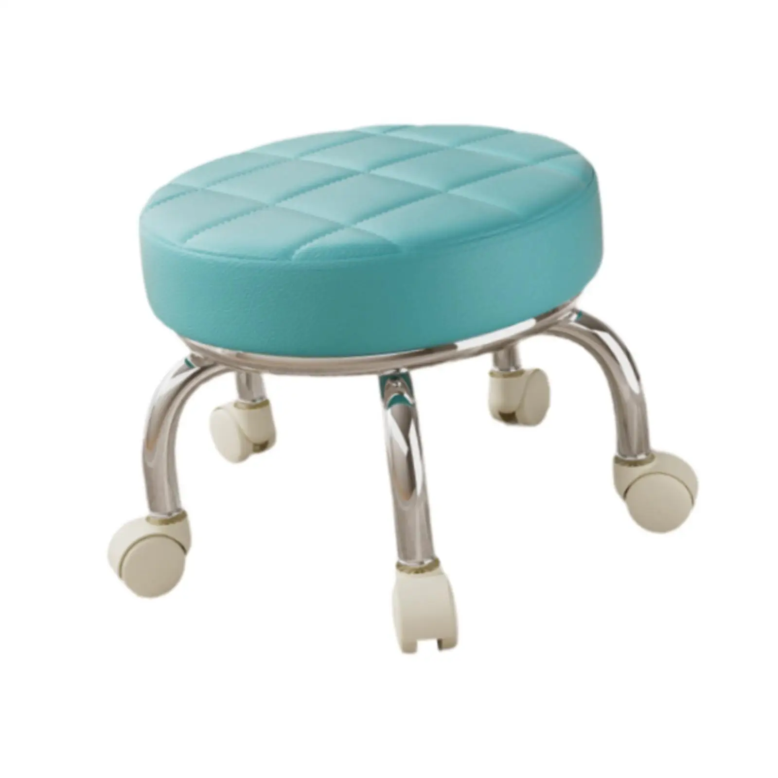 

360° Rotating Roller Stool Comfortable Multiuse Low Noise Lazy Housework Stool for Barber Shop Kitchen Salons Home Living Room