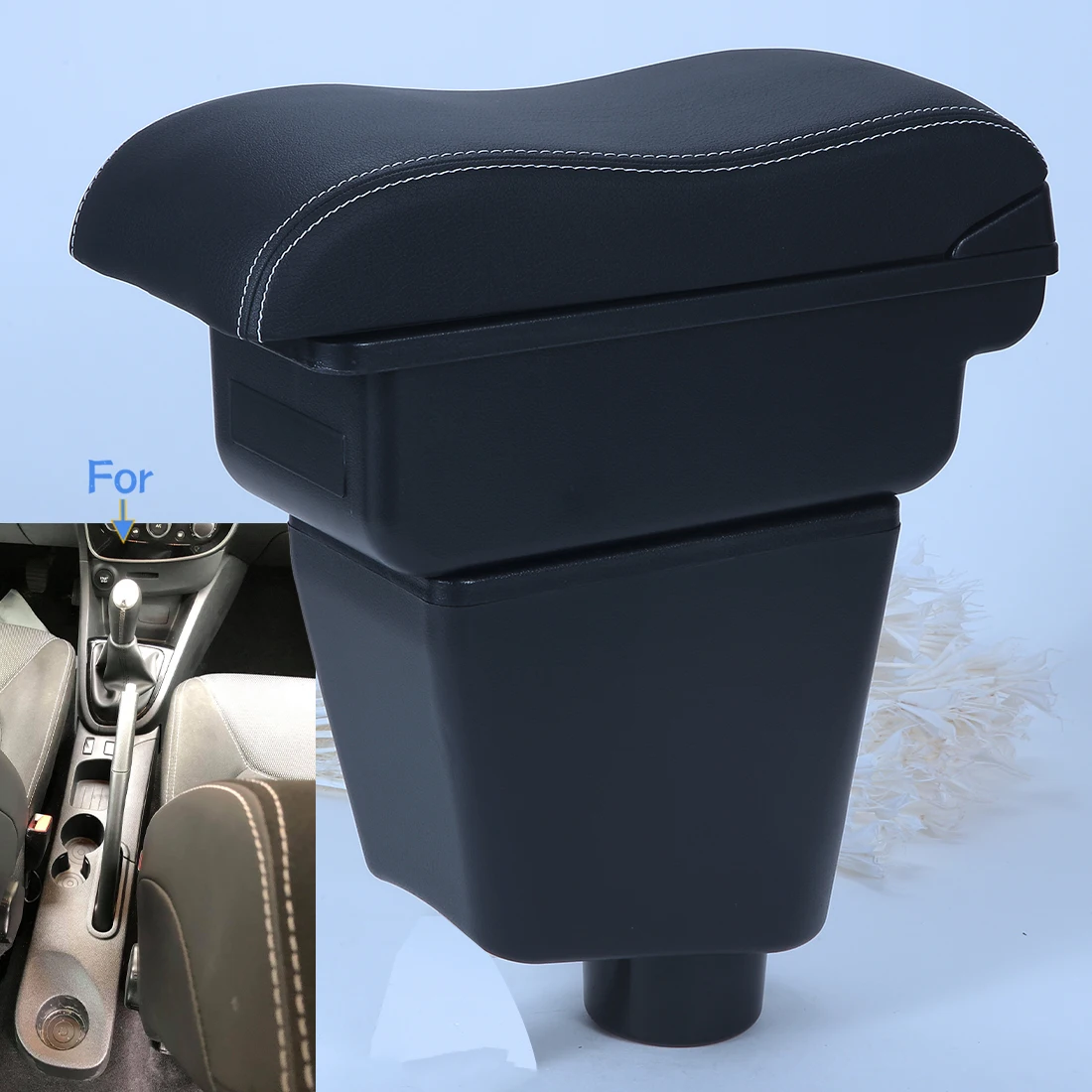 Apoio de Braço para Renault Clio 4, Caixa de Apoio de Braço para Renault Clio 3 III IV, Acessórios para Carro, Caixa de Armazenamento, Suporte, Cinzeiro, Superfície Curvada