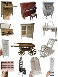 Miniature Dress Table Experimental Table Storage Cabinet DIY Material Pack Blythe New Diy Miniature Dollhouse Furniture