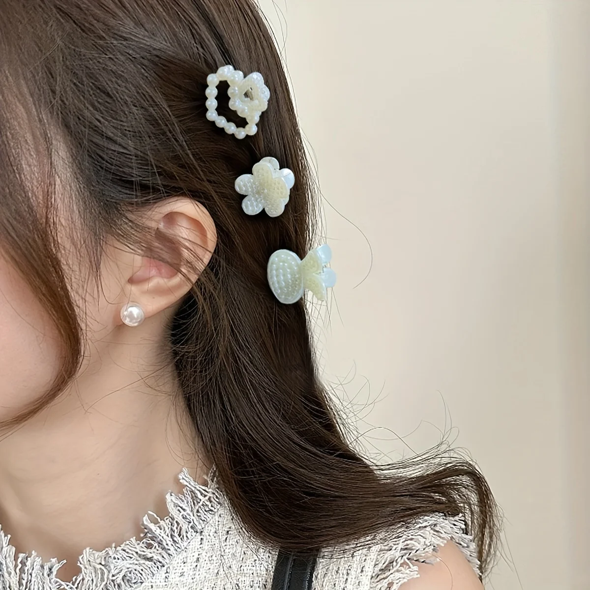 5-20pcs Women\'s Any Hair Fashionable Imitation Pearl Small Grabber Side Bangs Hairpin Elegant High-end Versatile Headwear for Go