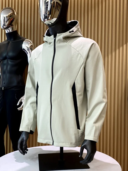 Thickened Fleece Outdoor Men's Jacket Hat Integrated 3D Tailoring Warm Fashionable Autumn Winter Standard Fit Casual Style