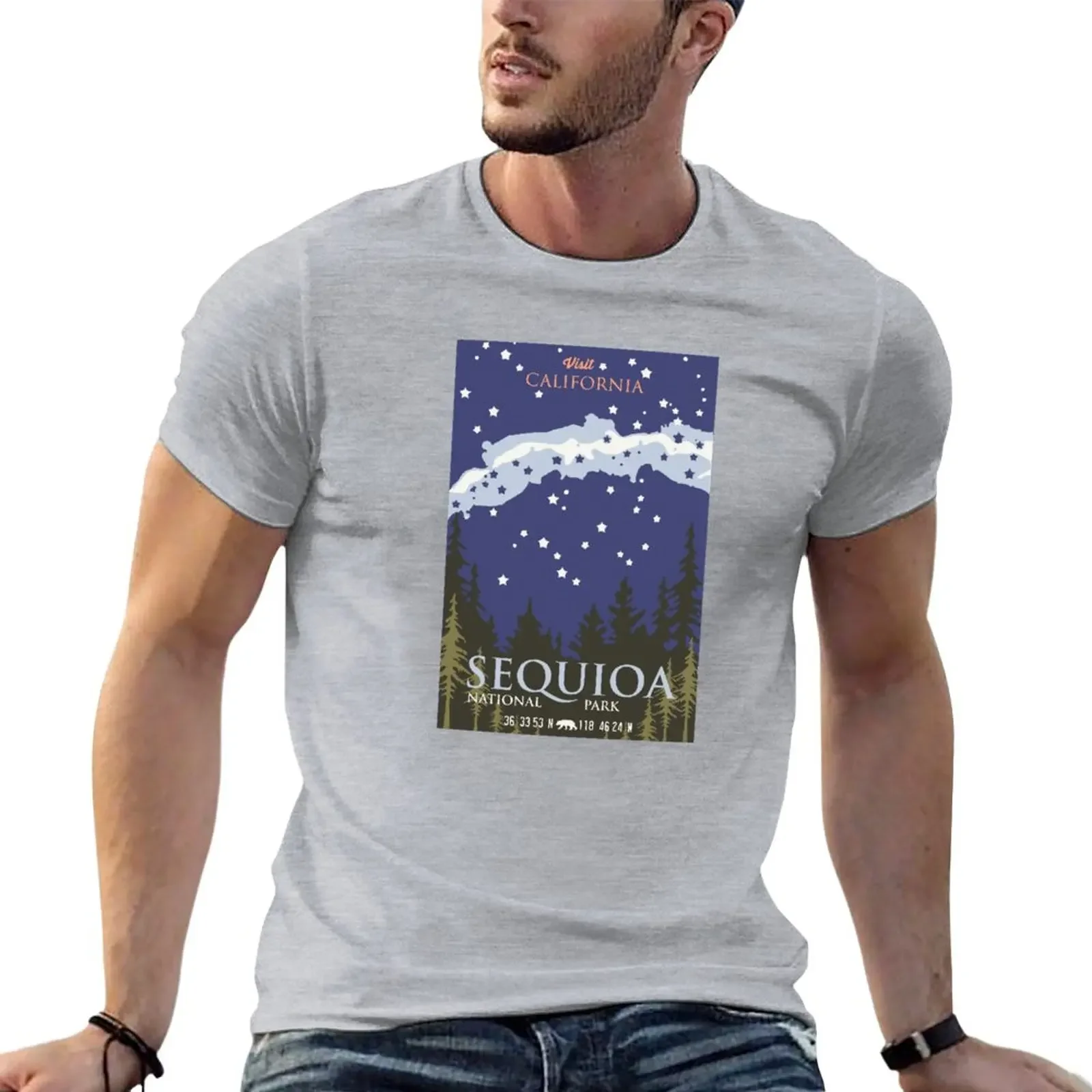 Sequoia National Park. T-Shirt for a boy boys whites quick drying mens clothes