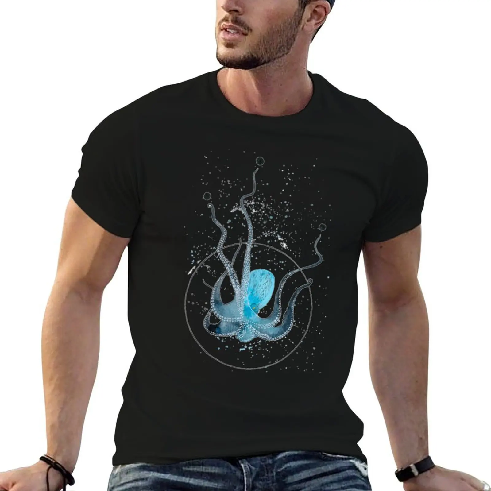 

Blue Octopus T-Shirt g man t shirts for men t shirts for man pack cotton essential t shirt T-shirt