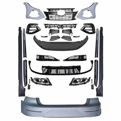 Body Kit Front Rear Bumper Grill Mask for Volkswagen vw Passat CC Rline 2018-21 Modified to Arteon style surround side skirt