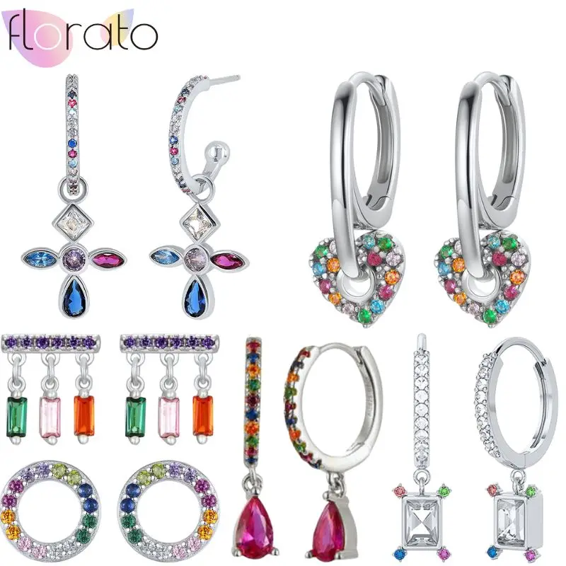 

925 Sterling Silver Needle Niche Geometric Design Silver Color Earrings Pendant Series Women's Light Luxury Fashion Jewelry Gift