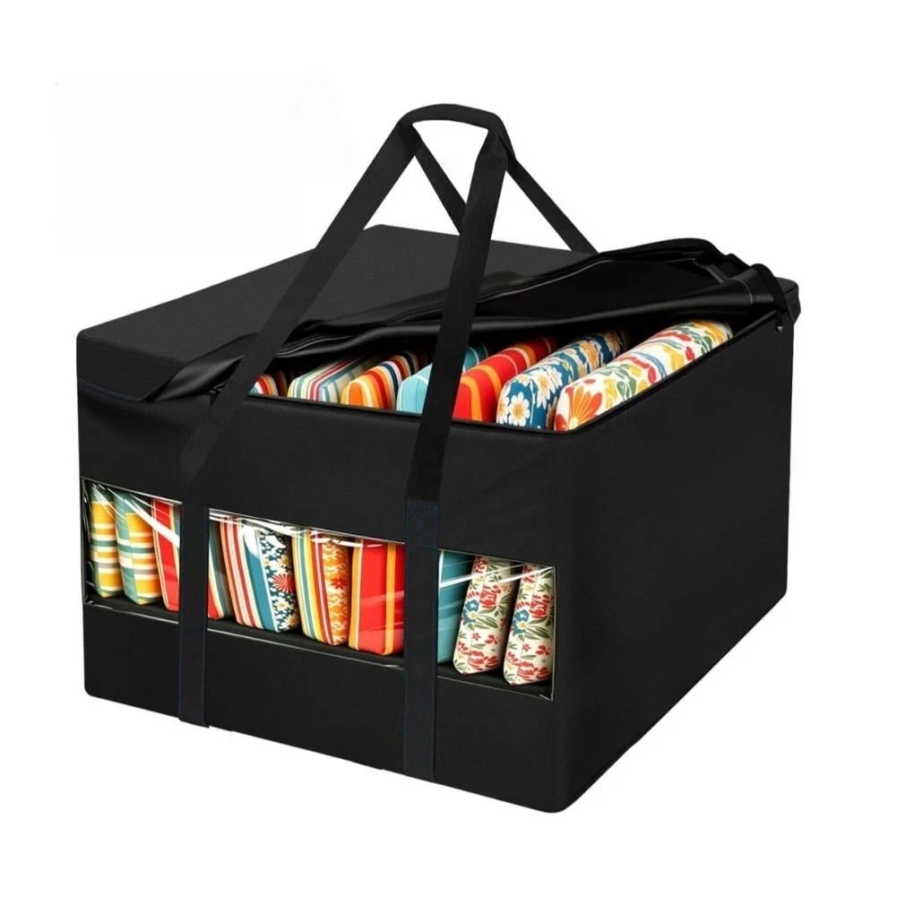Storage Bag Designed for Outdoor Seat Pads Using 210D Oxford with PVC Layer and Full-Enclosure Waterproof Zipper