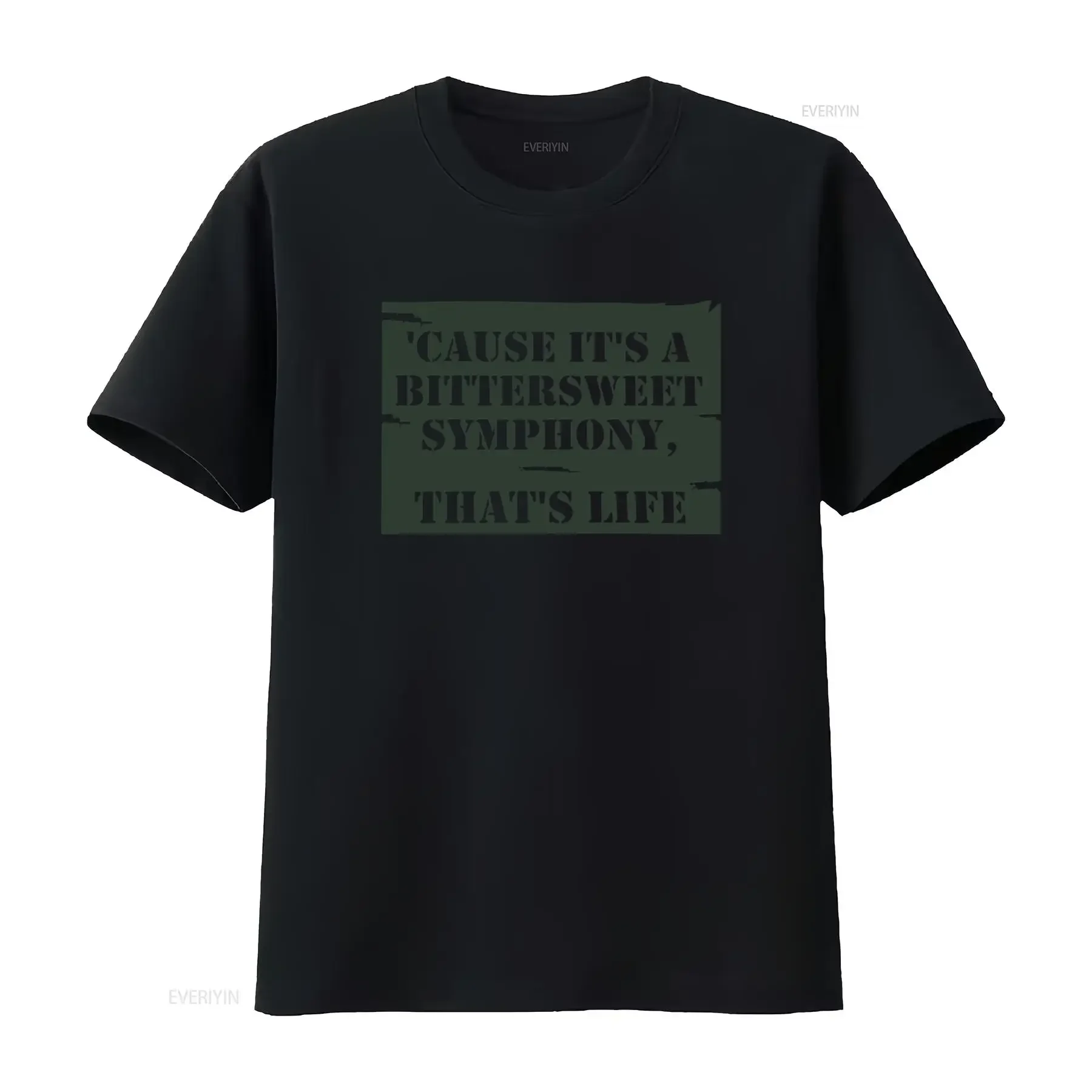 BITTERSWEET SYMPHONY THE VERVE INSPIRED ORGANIC COTTON T SHIRT FESTIVAL RICHARD ASHCROFT vintage Washed designer clothes homme