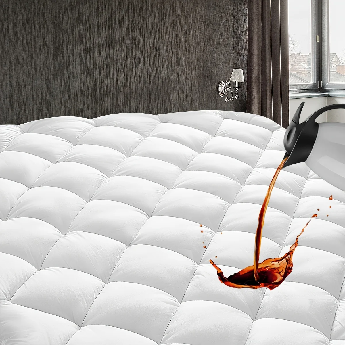 

200g thickened multi-layer waterproof coating waterproof bed hats Queen