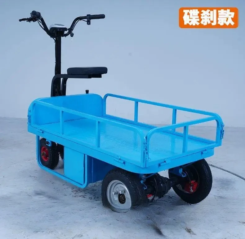LMM, electric flatbed truck reversing donkey trolley construction site construction transportation