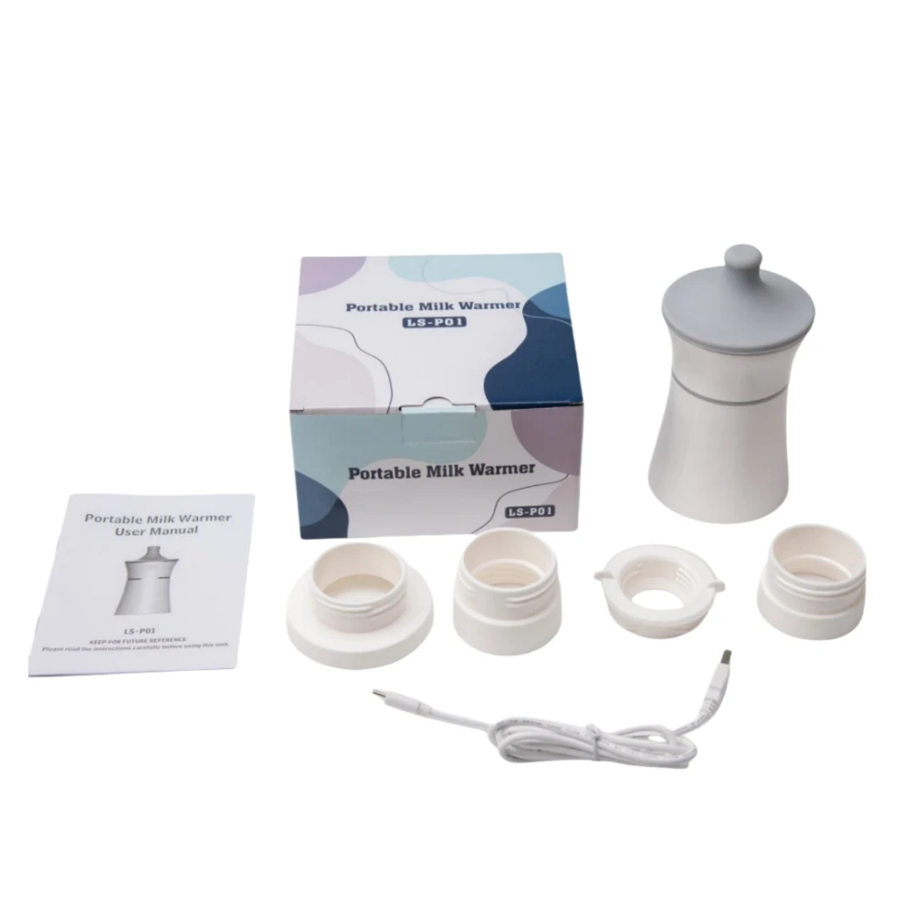 Scaldabiberon portatile USB ricaricabile 4 livelli di temperatura regolabile Riscaldamento rapido del latte dell'acqua Scaldabiberon da viaggio