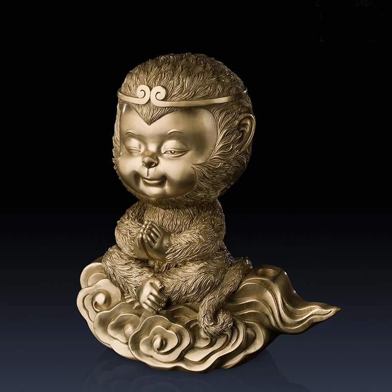 high grade Buddhism Spiritual ART Good luck God of victory WU HOME office Bar bring thriving business mascot brass statue