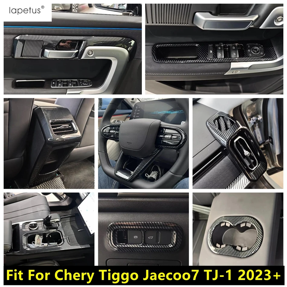 

Water Cup / Shift Gear Panel / Steering Wheel / Head Light Lamp Cover Trim Accessories For Chery Tiggo Jaecoo7 TJ-1 2023 - 2025