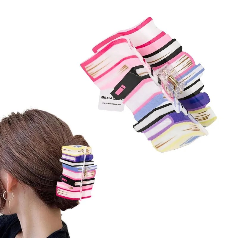 

Book Hair Claw Clips - Back To School Hair Clips for Thick Thin Funny Teacher Hair Accessories for Women Book Lovers
