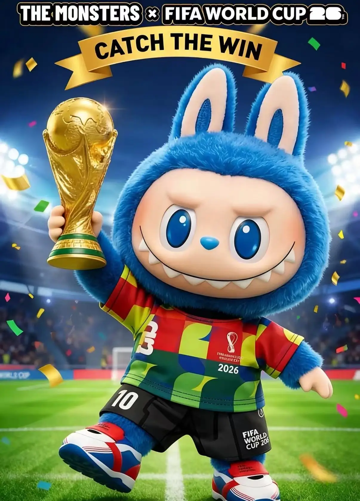 

POP MART LABUBU MONSTERS FIFA 'Catch the Win' Series Vinyl Plush Doll Blind Box Mystery Collection Guess Toy Ornament